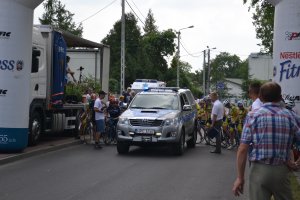 Policjanci zabezpieczali wyścig kolarski