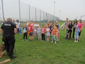 Spotkanie policjantów z półkolonistami