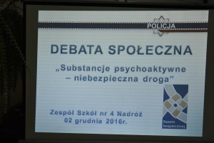 Debata społeczna pod hasłem: „Substancje psychoaktywne - niebezpieczna droga”