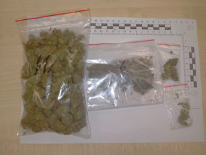 brunatny susz w woreczku foliowym