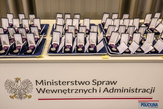 Uroczystość wręczenia medali im. podkomisarza Policji Andrzeja Struja w MSWiA